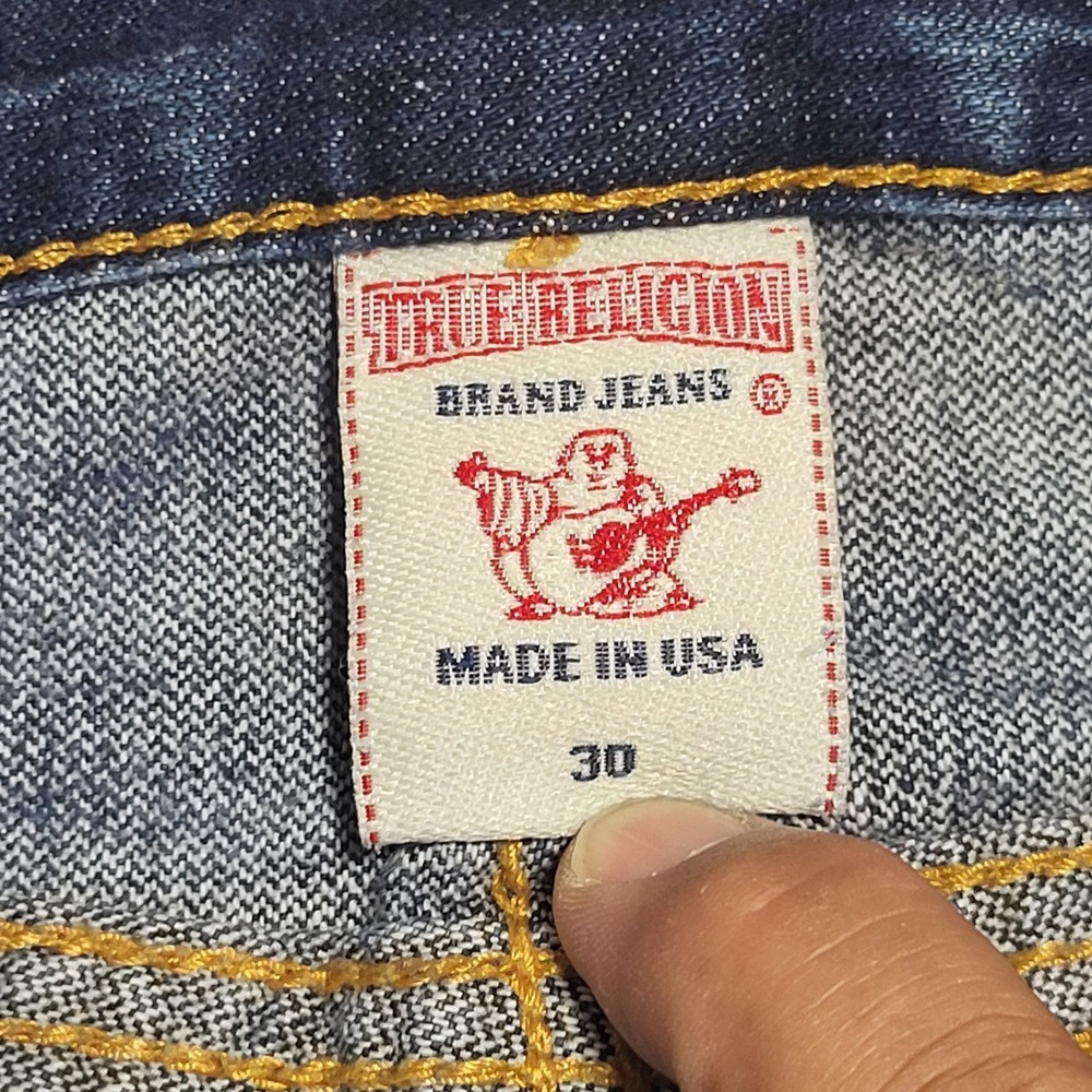Vtg True Religion Men's "Billy" Bootcut "Made In USA" Denim Jeans Sz (30W x 31L) - Picture 8 of 16